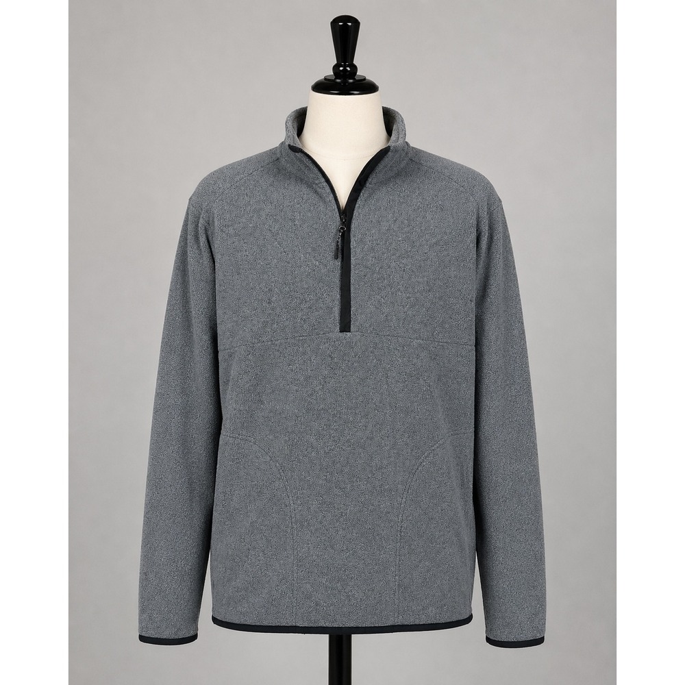 Goodfellow & Co Mens Quarter Zip Fleece Pullover Heather Gray Size Large NWOT
